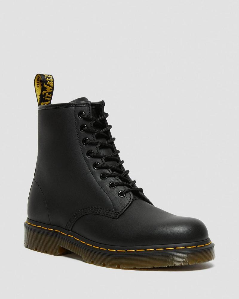 Black Men\'s Dr Martens 1460 Slip Resistant Leather Work Boots | CA 647HAP